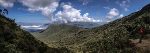 mirante no caminho da parte alta do parque