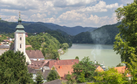 Vista do castelo Greinburg